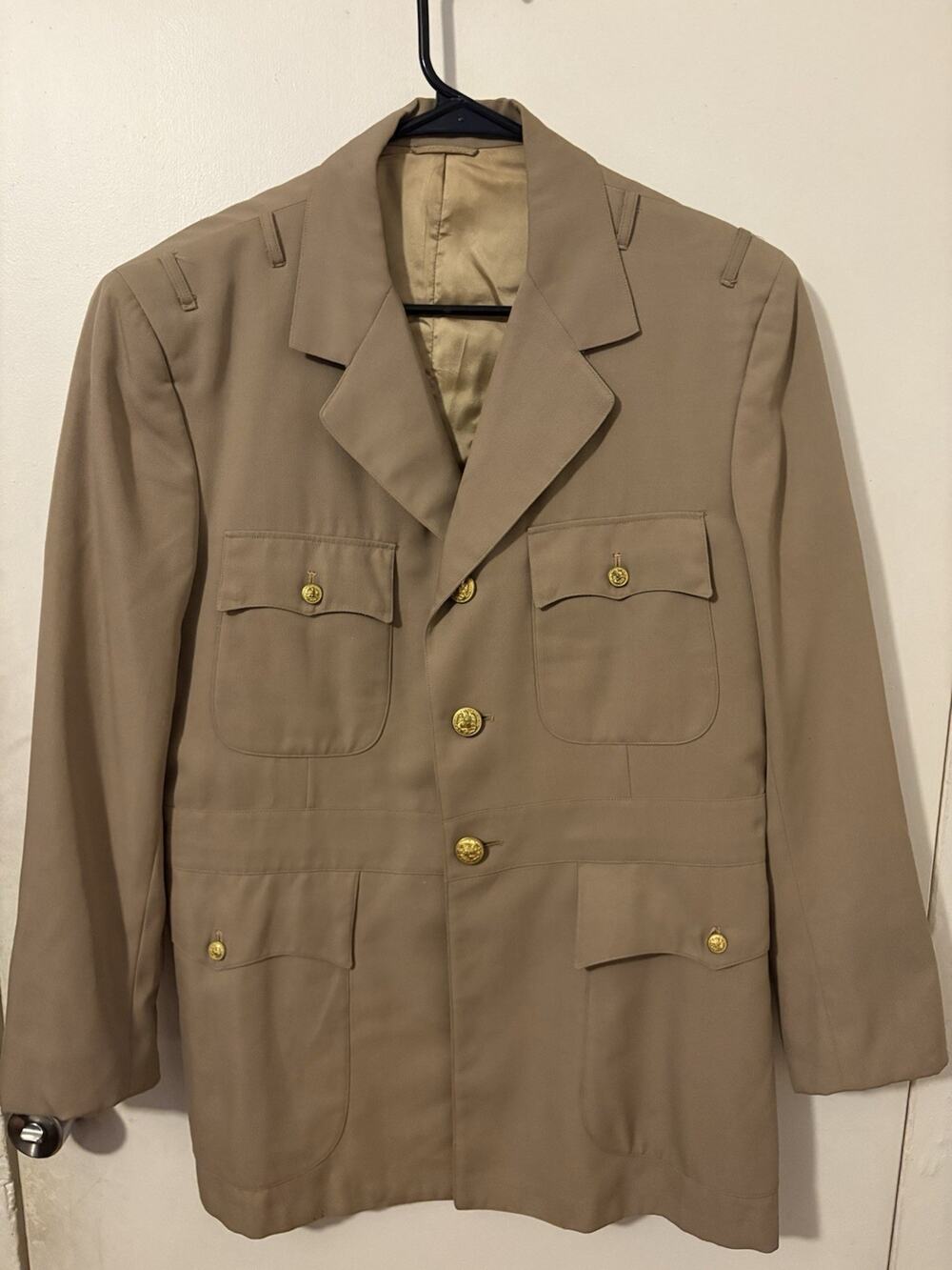 Vintage military uniform jacket, from the U.S. Coast Guard, World War II.size M